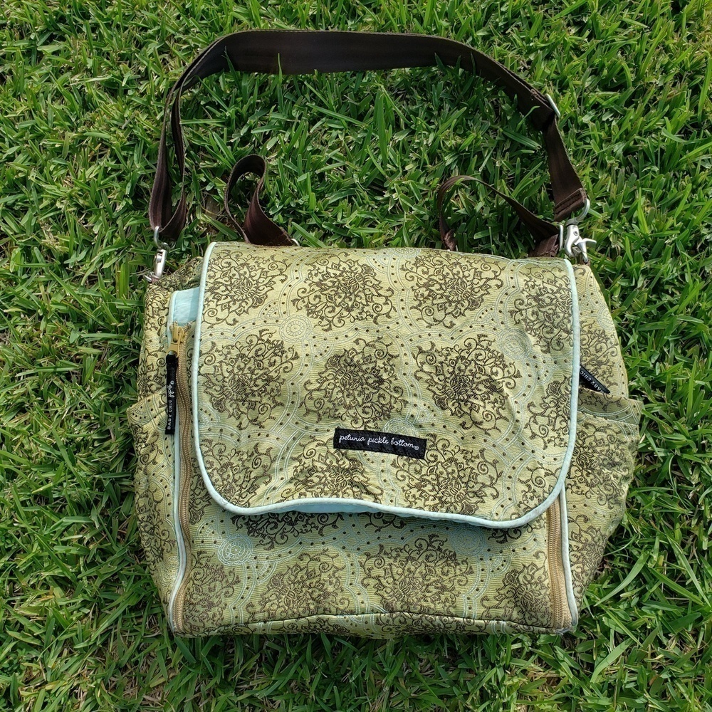 Petunia Pickle Bottom Boxy Backpack Diaper Bag Green Mint